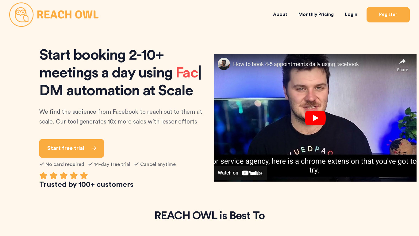 Reach Owl Landing page