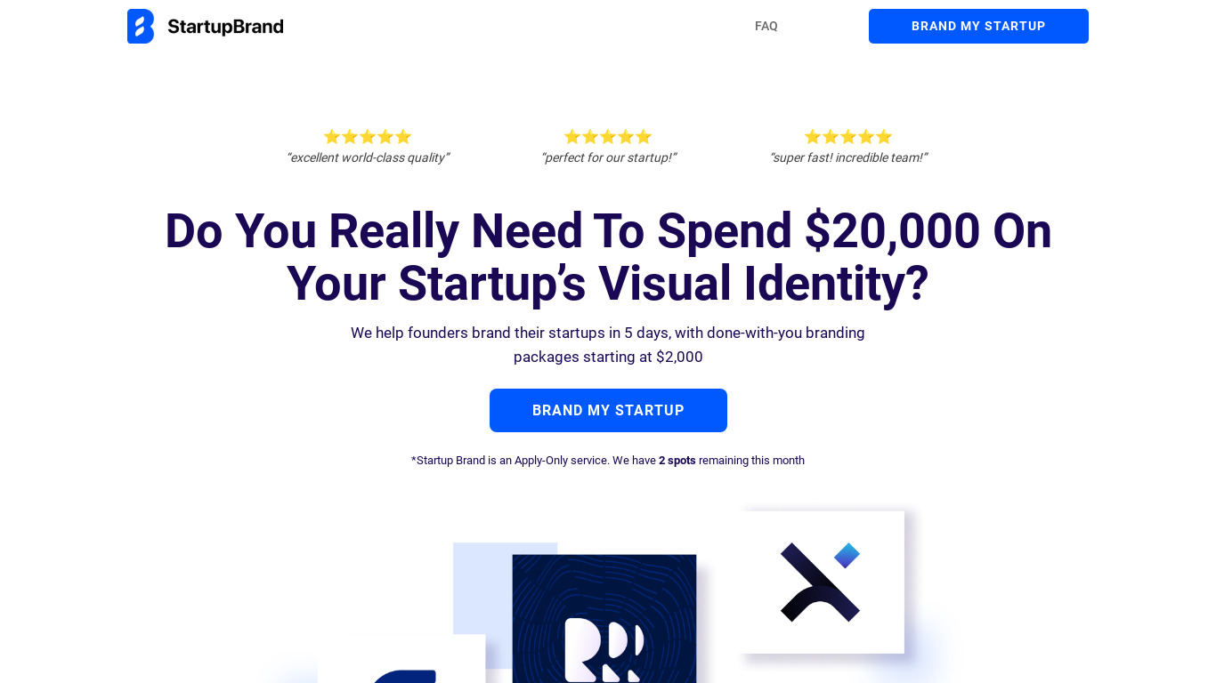 Startup Brand Landing page