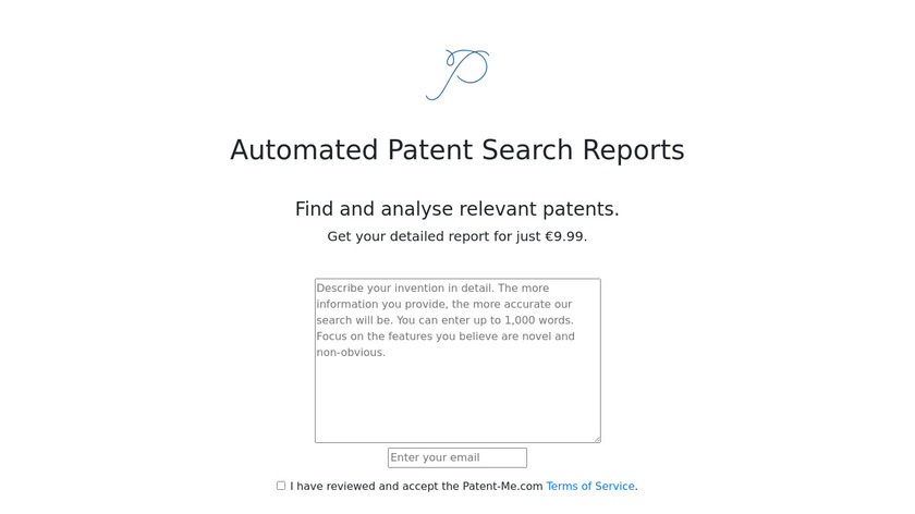 Patent Me Landing Page