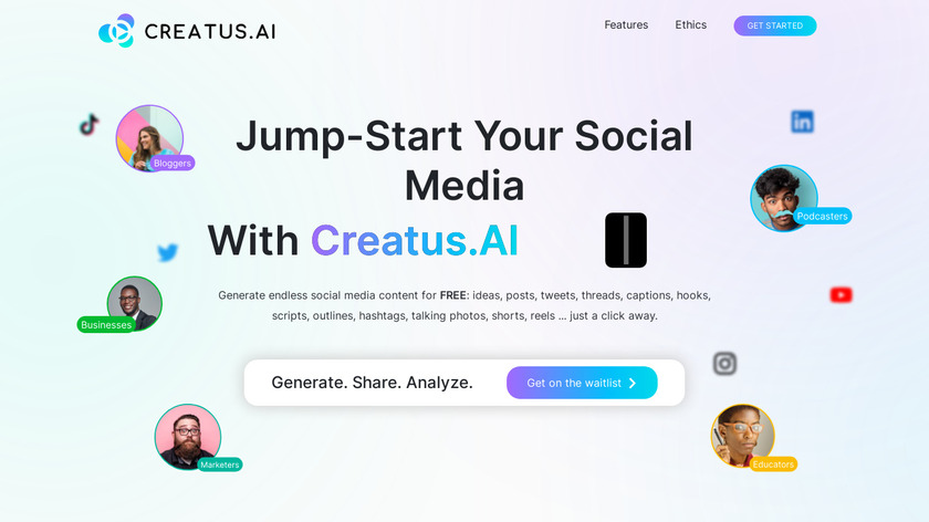 Creatus Landing Page