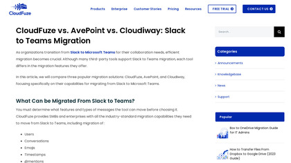 CloudFuze vs. AvePoint vs. Cloudiway image