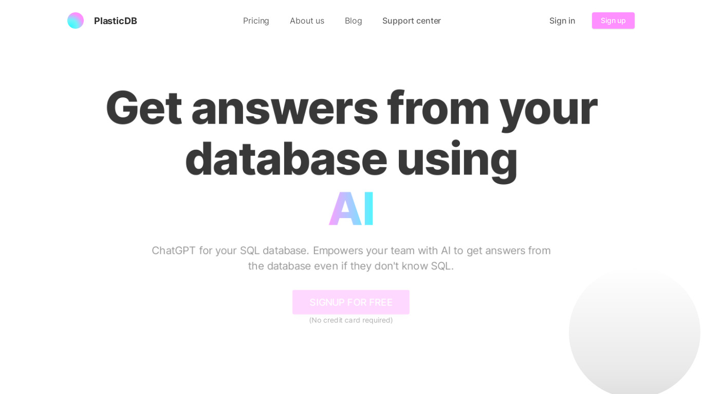 PlasticDB Landing page