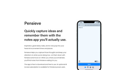 Pensieve - Email Notes to Yourself image
