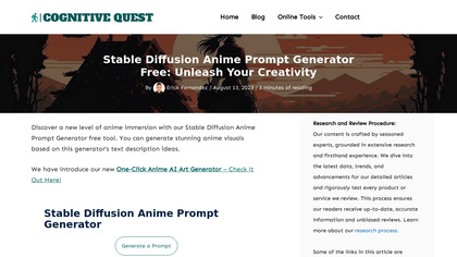 Stable Diffusion Anime Prompt Generator image