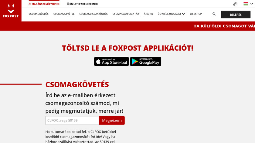 FOXPOST Landing Page