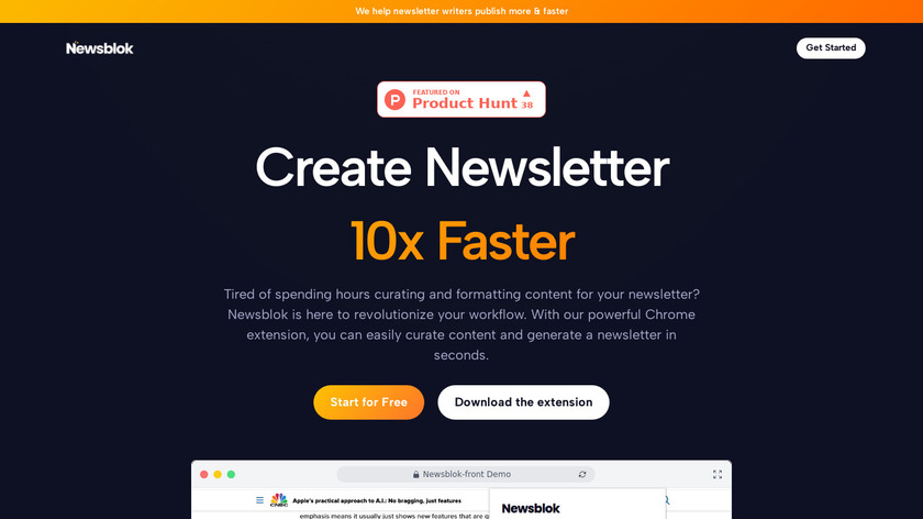 Newsblok Landing Page