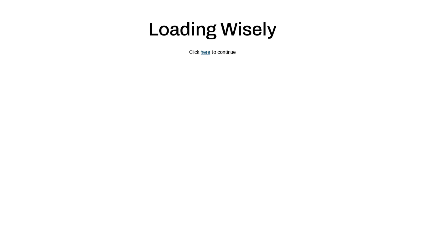 Wisely Landing page