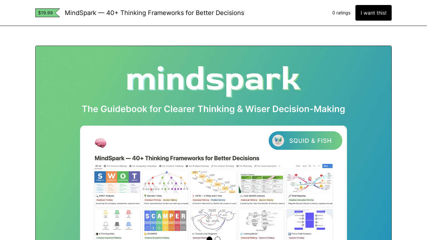 MindSpark Landing page