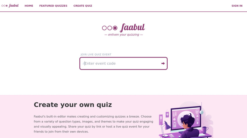 Faabul Landing Page