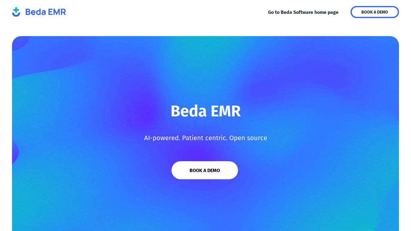 Beda EMR Landing page