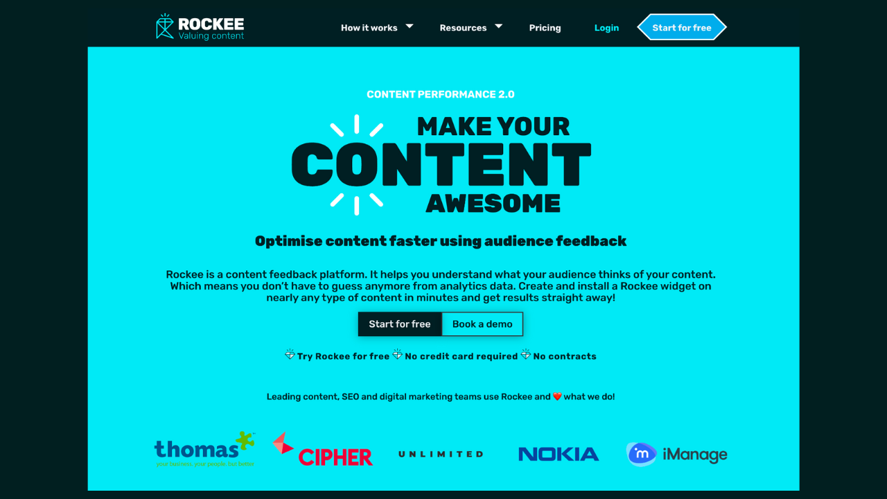 Rockee.io Landing page