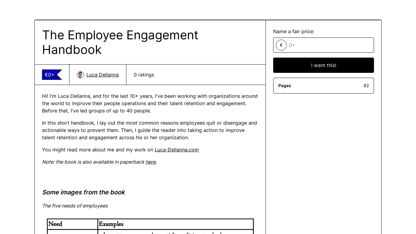 The Employee Engagement Handbook Landing page