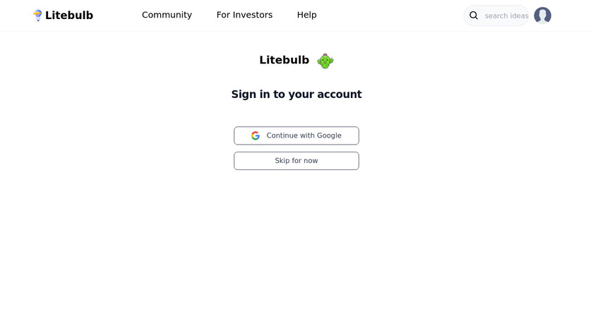 Litebulb Landing Page