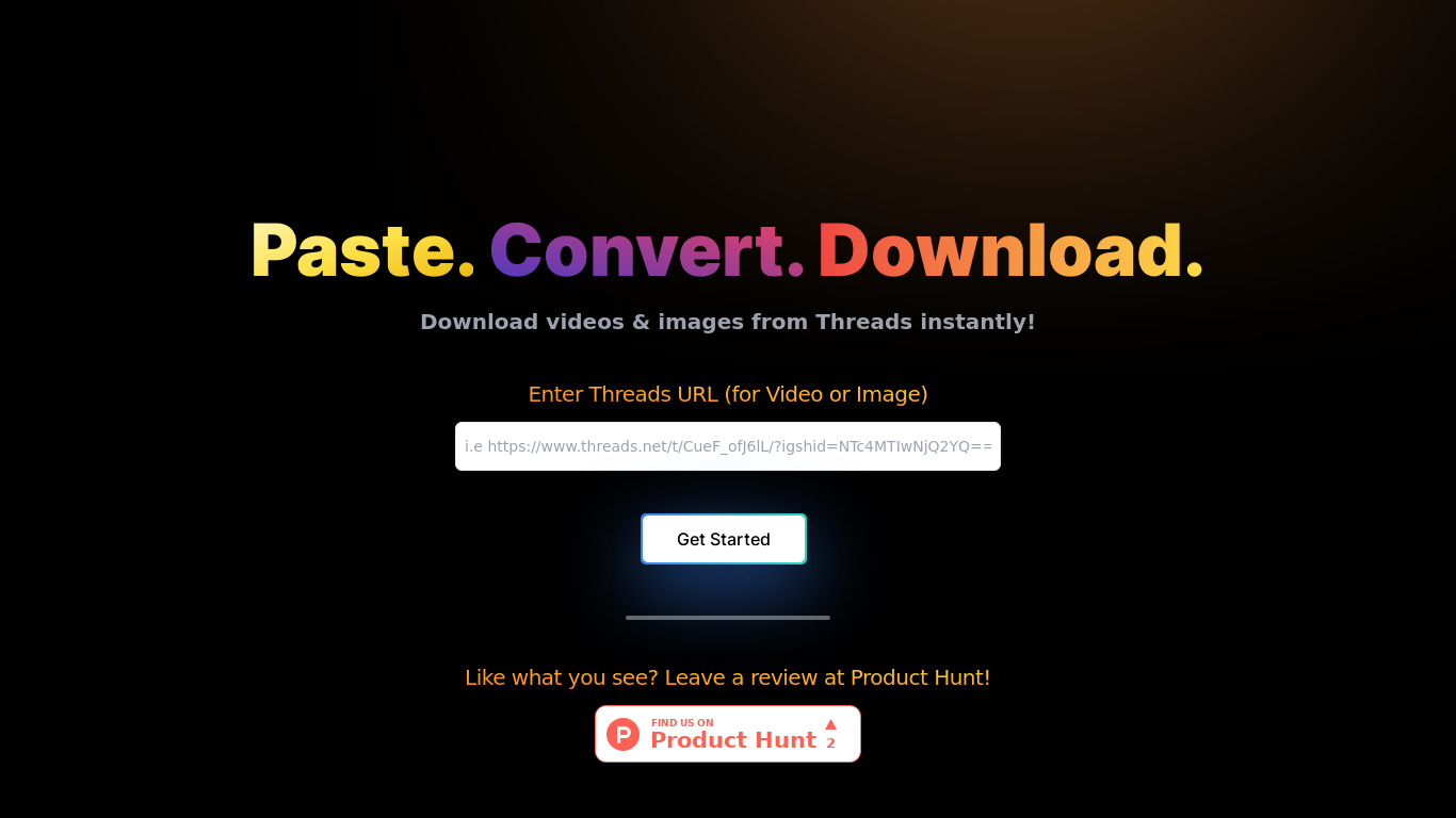ThreadsMedia Landing page