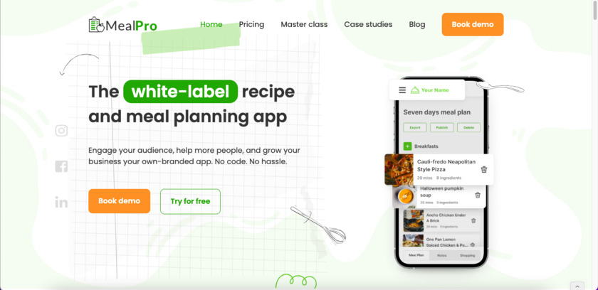 MealPro App Landing Page