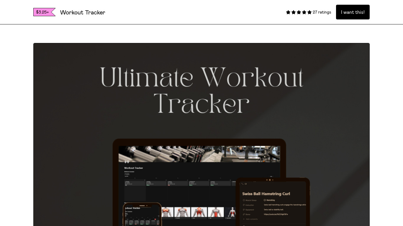 Workout Tracker & Meal Planner Landing page