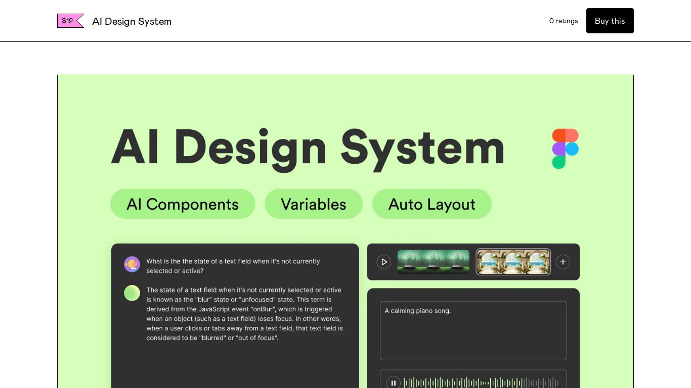 AI Design System Landing page