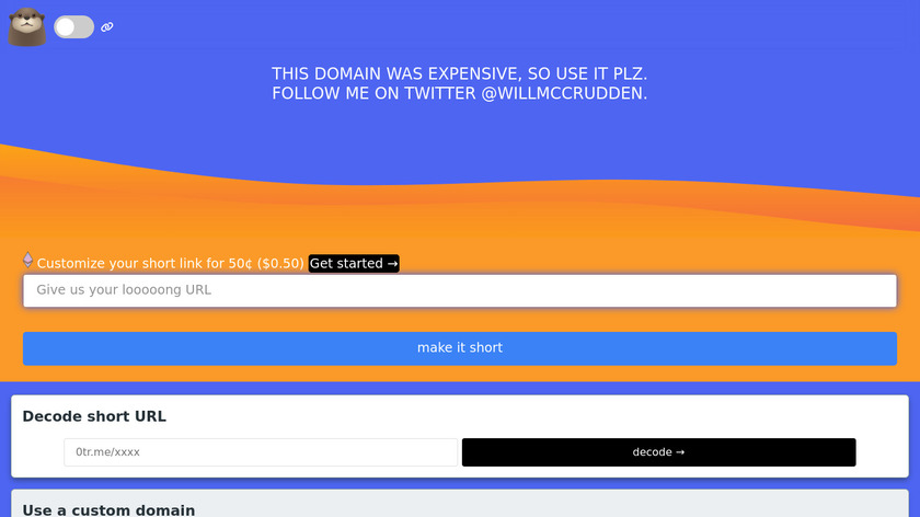 0tr.me Landing Page