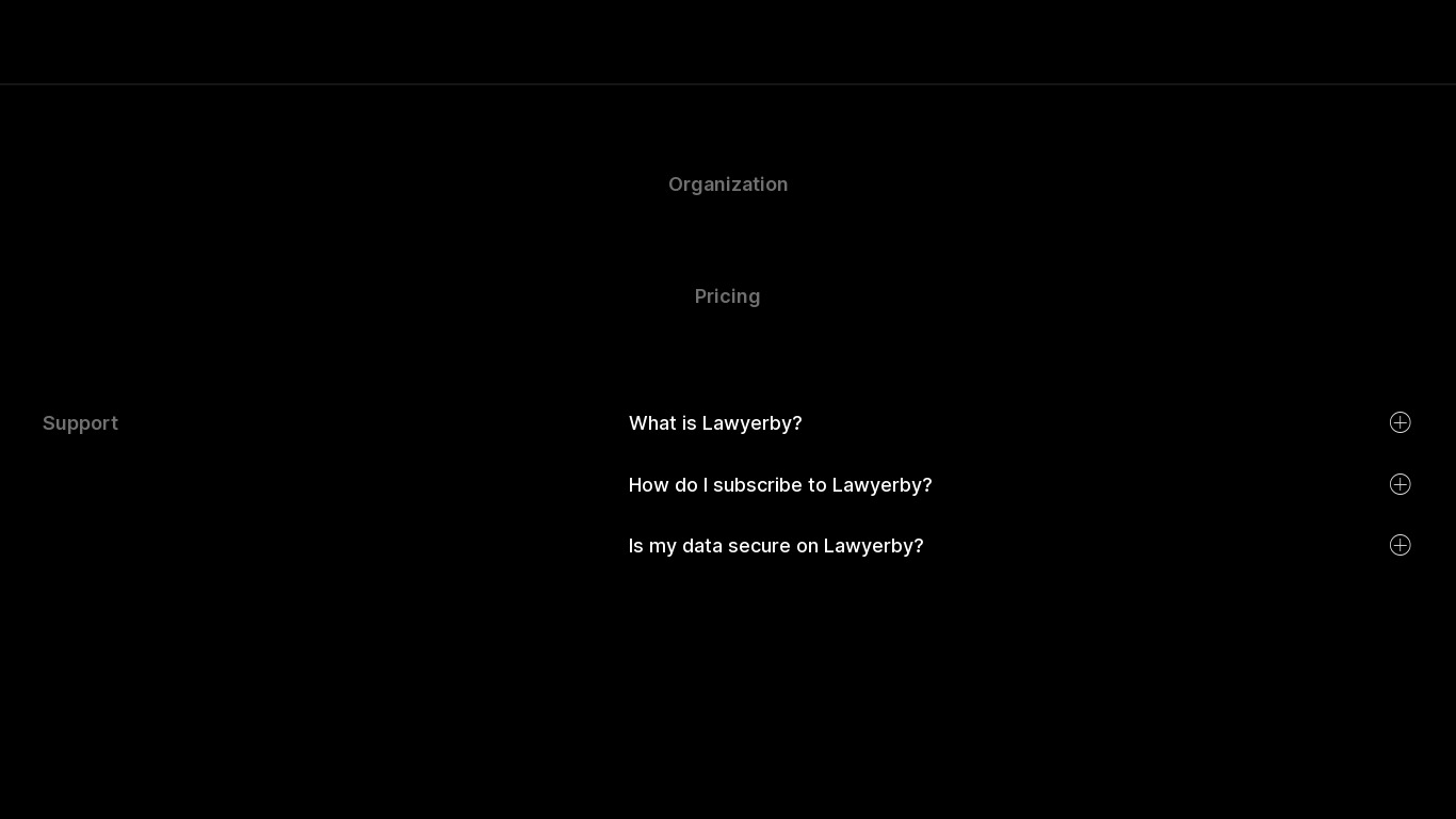 Lawyerby Landing page
