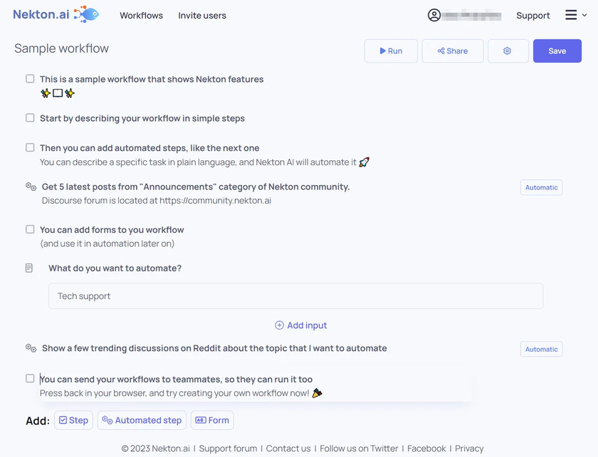 Nekton.ai Landing Page