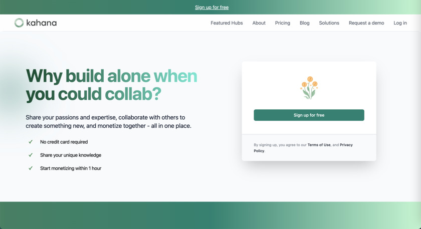 Kahana Landing Page