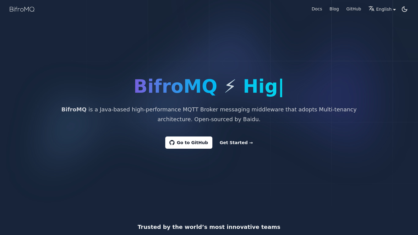 BifroMQ - Multi-tenancy MQTT Broker Landing page