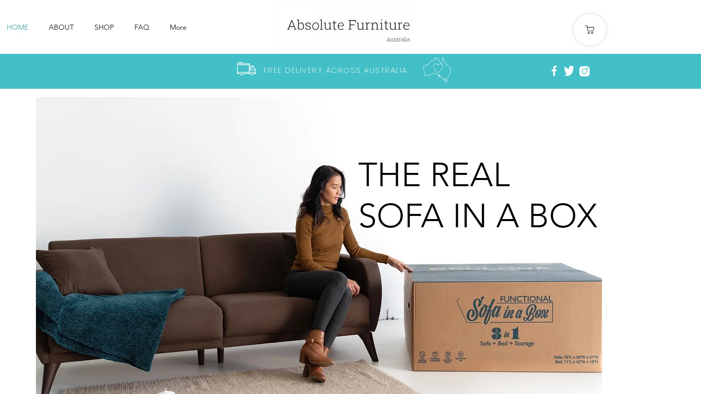 Absolute Furniture Landing page