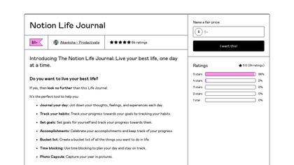 Notion Life Journal image