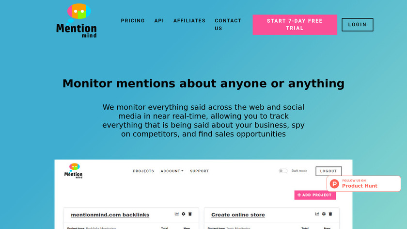 Mention Mind Landing Page