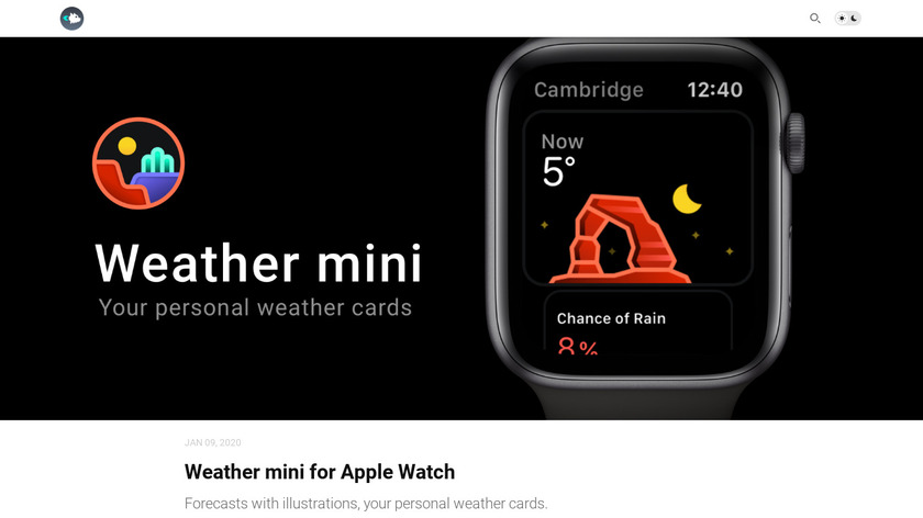 Weather mini for Apple Watch Landing Page