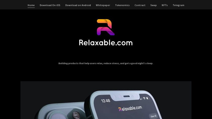 Relaxable.com Landing Page