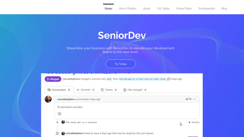 SeniorDev Landing Page