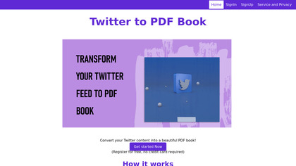 Convert your Twitter content into  PDF image