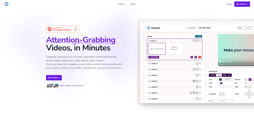 Clippulse Landing Page