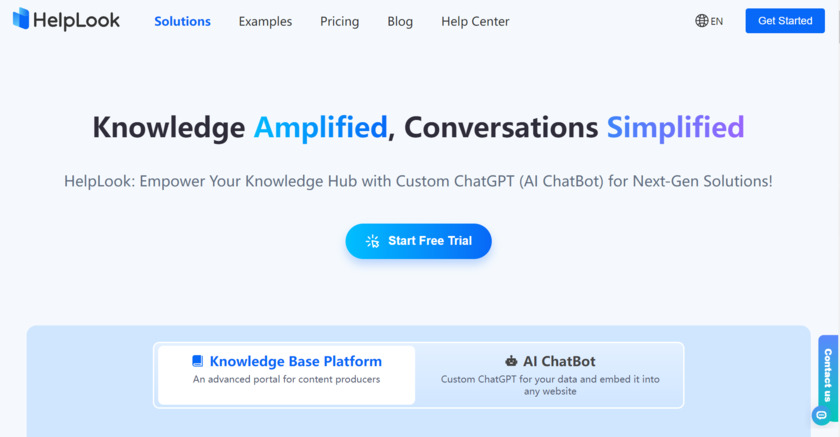 HelpLook Landing Page