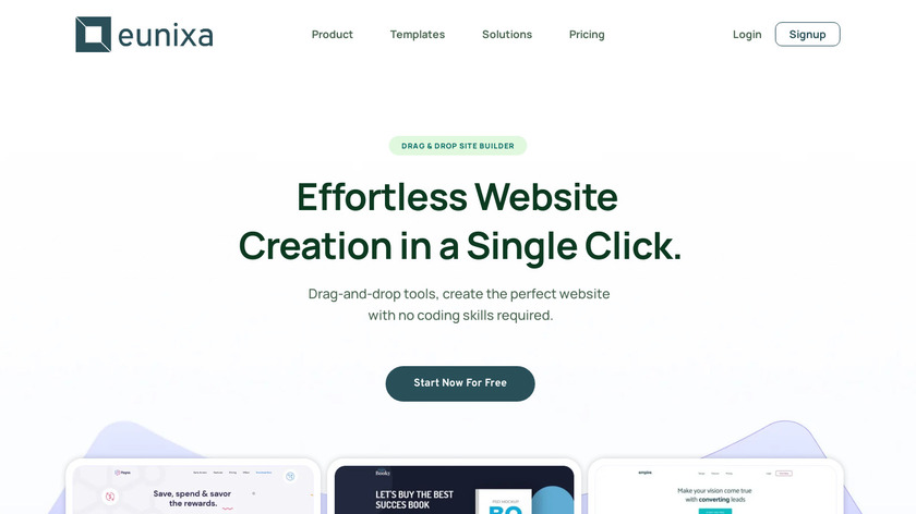 Eunixa Website Builder Landing Page