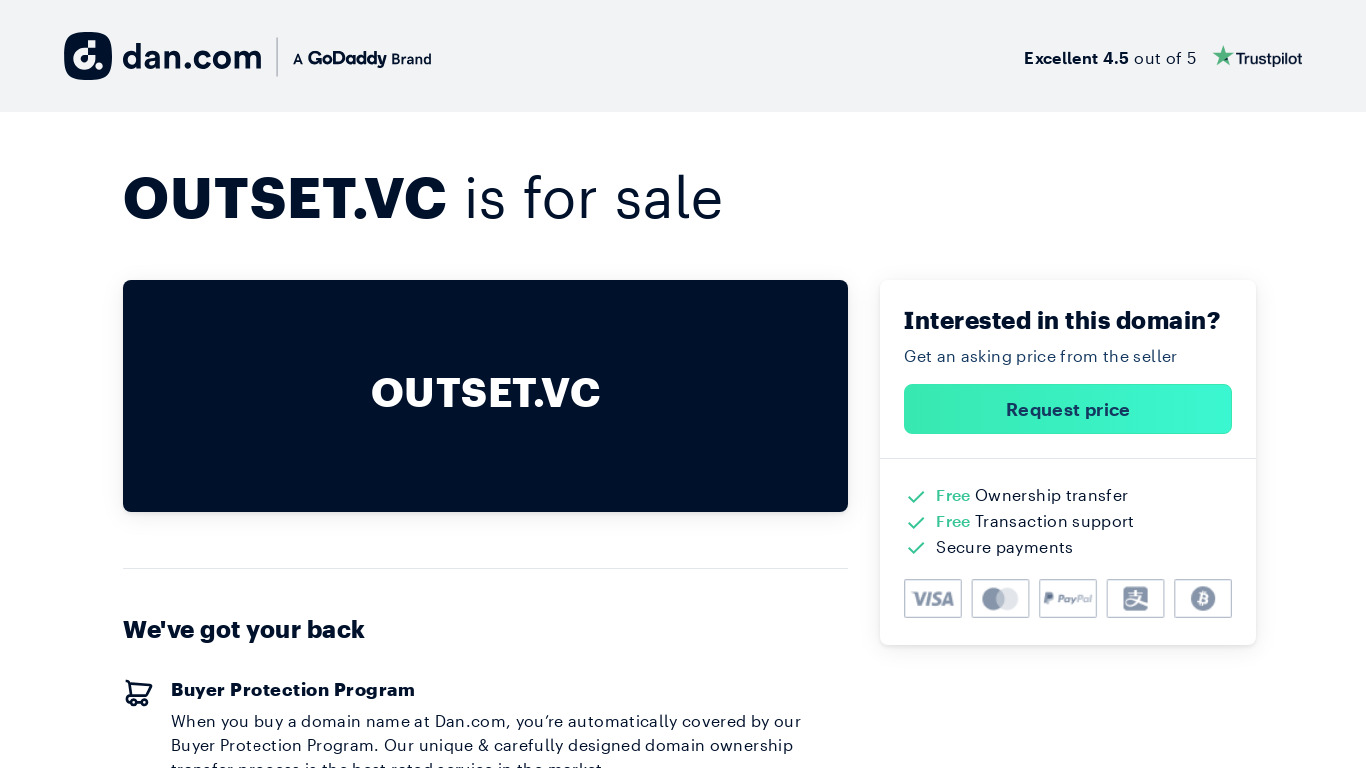 Outset Landing page