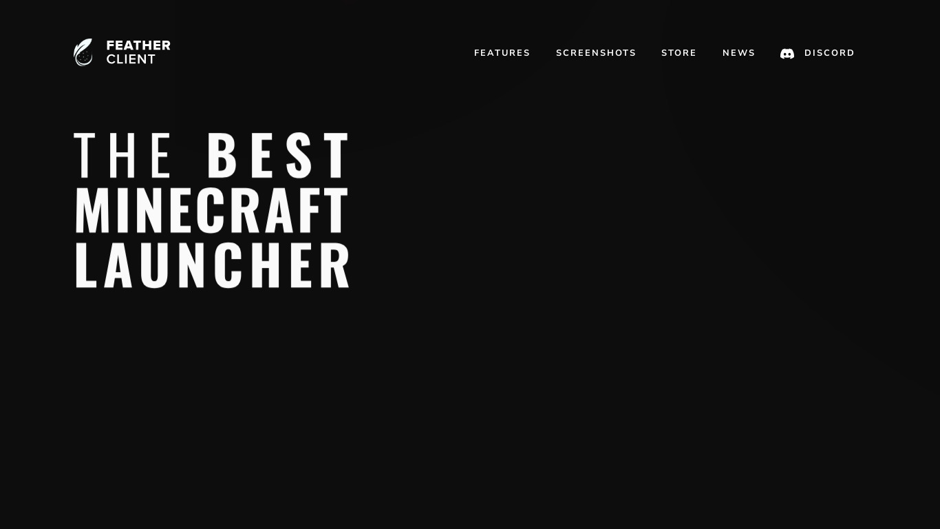 Feather Client Landing page