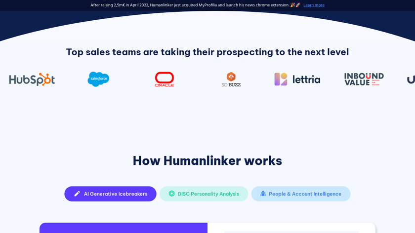 Humanlinker Landing Page