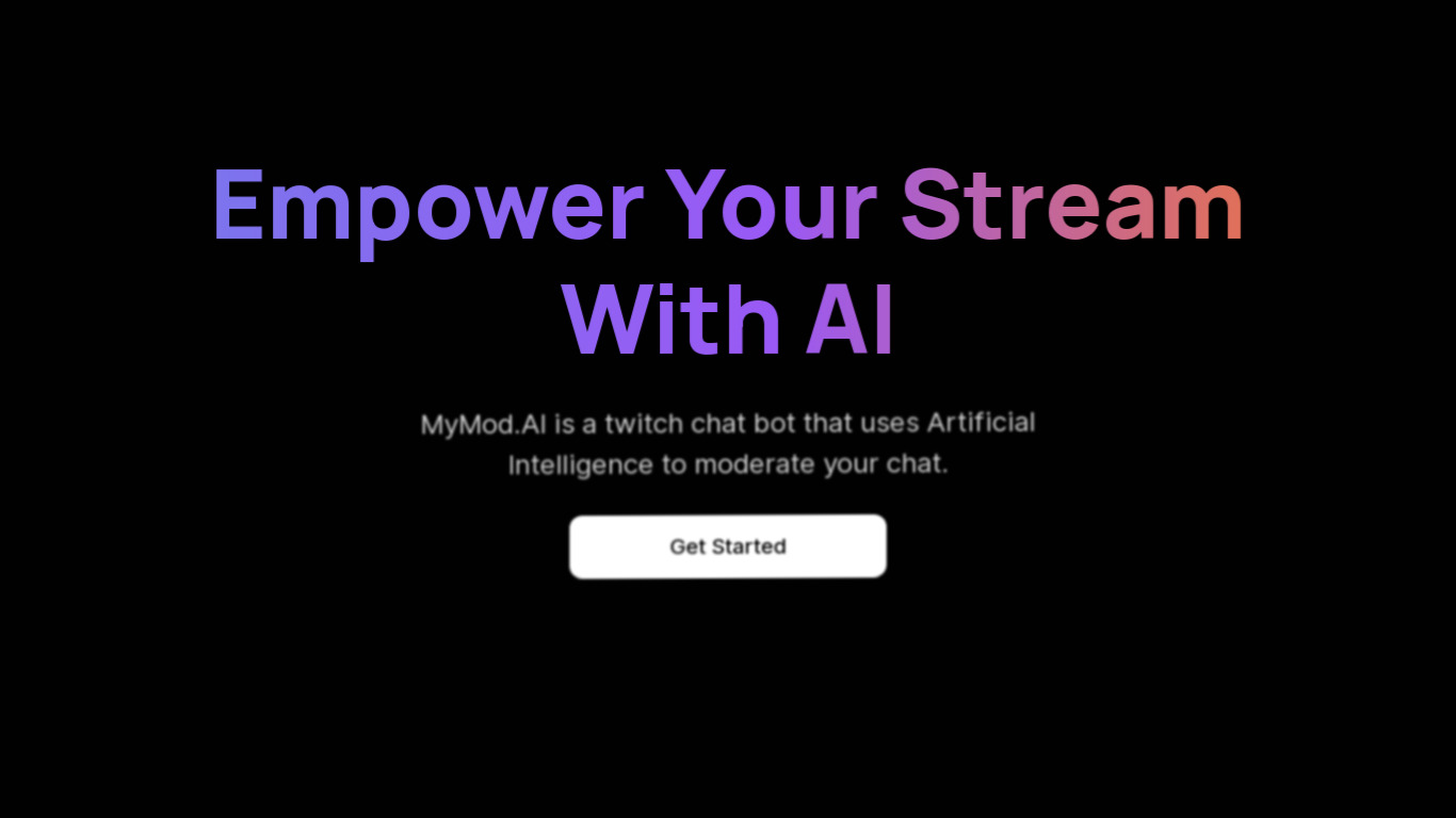 MyMod.AI Landing page