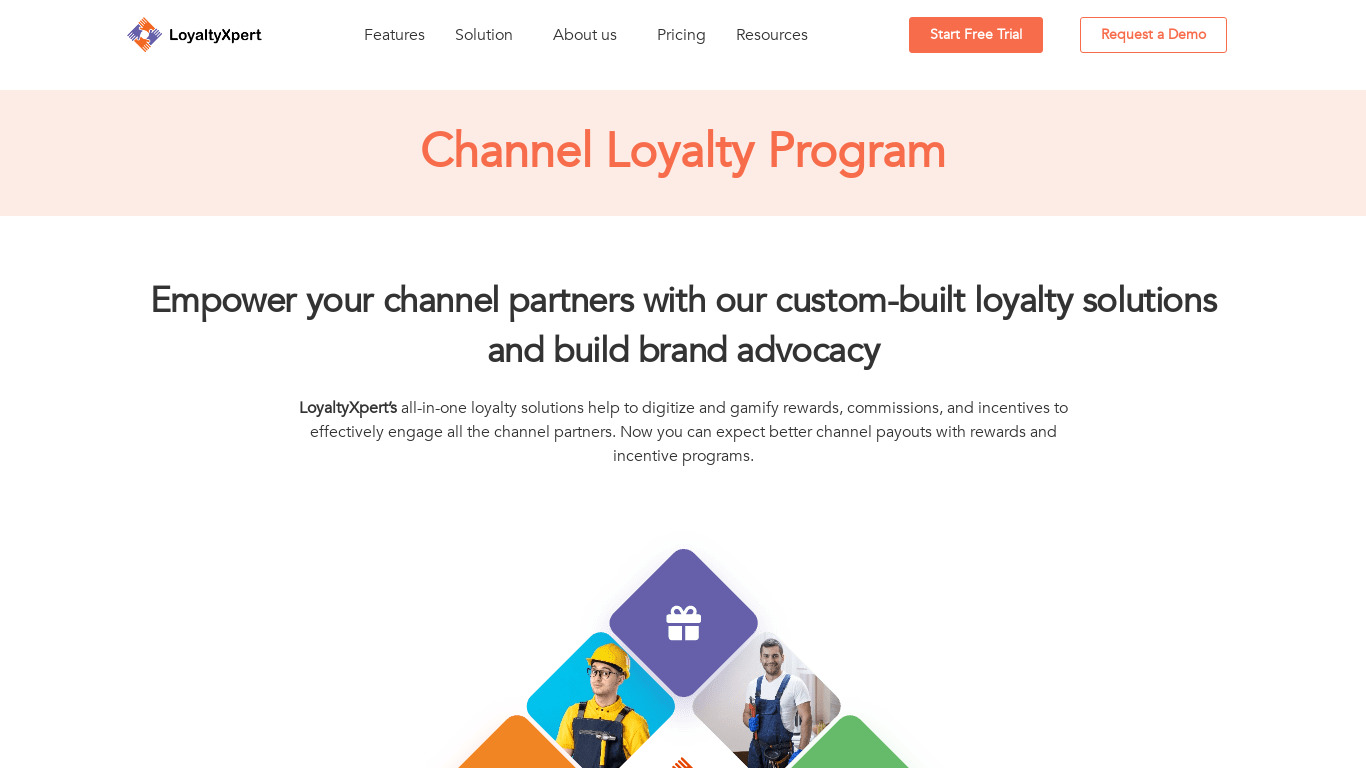 Channel Loyalty Program Landing page