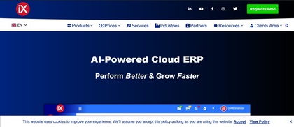 iX ERP screenshot