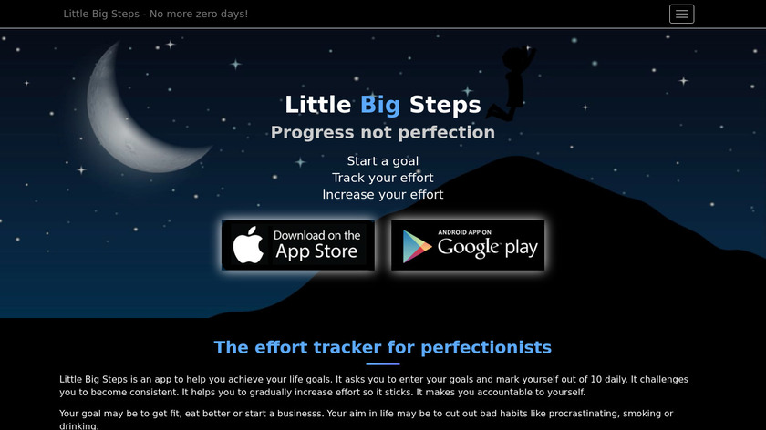 Little Big Steps App Landing Page