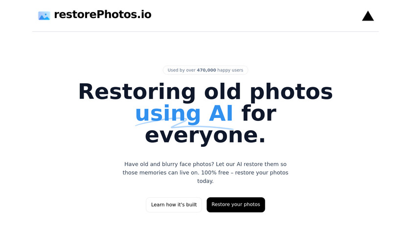restorePhotos.io Landing Page