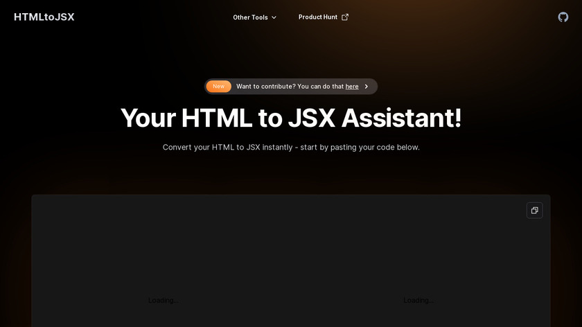 HTML to JSX Landing Page