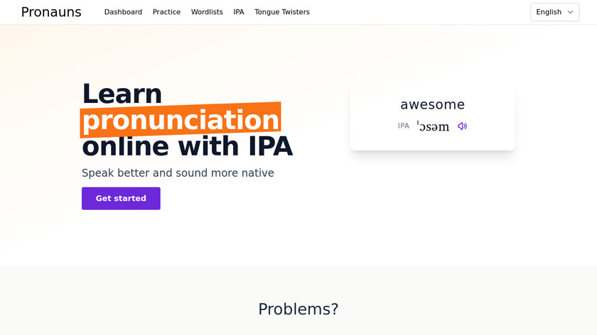 Pronauns Landing Page