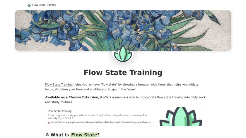 Flow State Training Landing Page