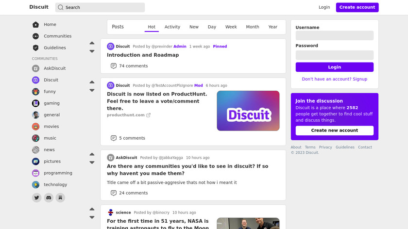 Discuit Landing Page