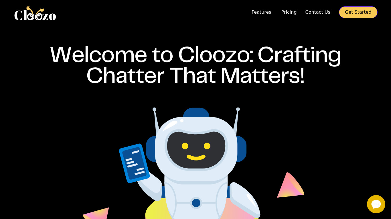 Cloozo Landing page