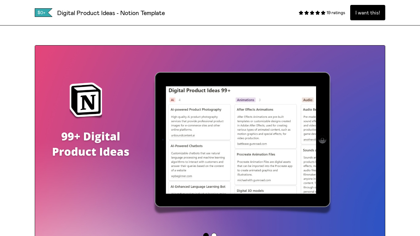 99+ Digital Product Ideas Landing page